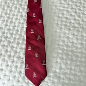 Vtg Pintail USA Red Novelty Tie Collegiate A Mascot Preppy alabama Made in USA
